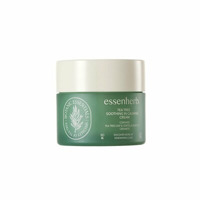 ESSENHERB Tea Tree Soothing In Calming Cream 2.7oz / 80ml Mild, Moisture Barrier