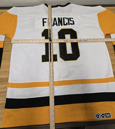 Vintage Ron Francis Pittsburgh Penguins CCM Authentic 10 Jersey 56 - Picture 11 of 13
