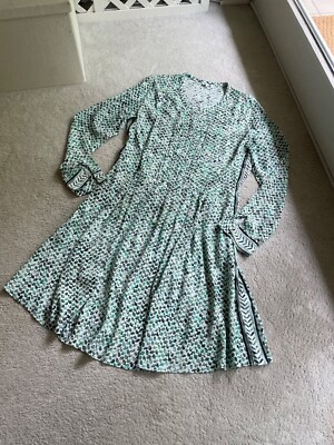 LALA BERLIN KLEID L grün türkis SEIDE Mix NP 469,00 BAILLY DIEHL ~ jades