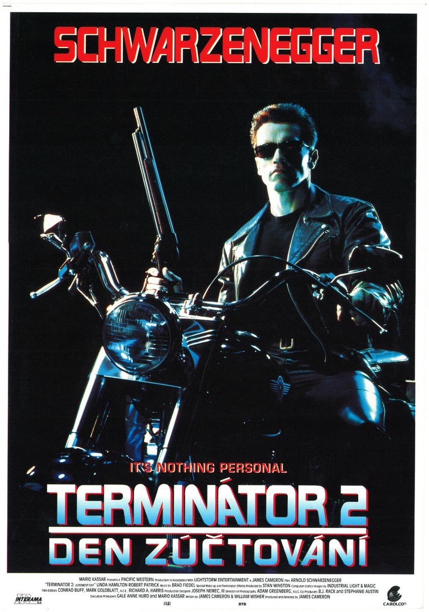 TERMINATOR 2 JUDGMENT DAY Original Czech A3 Movie Poster ARNOLD