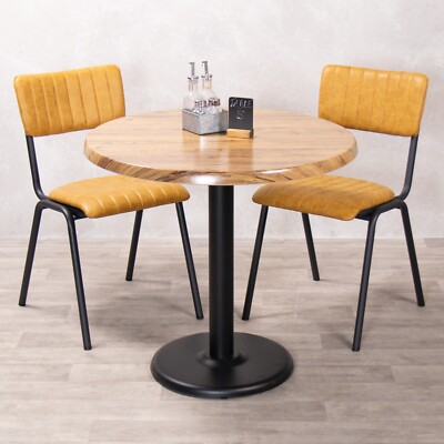 CAFE TABLE SET PINE ROUND ISOTOP TABLE AND TWO CHAIRS CHOOSE YOUR