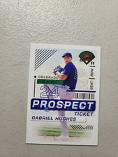 2024 Panini Prospect Edition Baseball Ticket #177 Gabriel Hughes Colorado NM