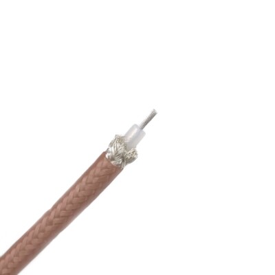 RG-400/U Coaxial Cable, Double Shield, 0.195'' Tan FEP Jacket, 100 ft Length