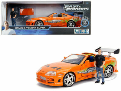TOYOTA SUPRA ORANGE & BRIAN FIGURINE 