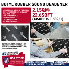 Durable 79mil 22.6sqft Car Sound Kil Deadening Mat Butyl Rubber Sound Deadener