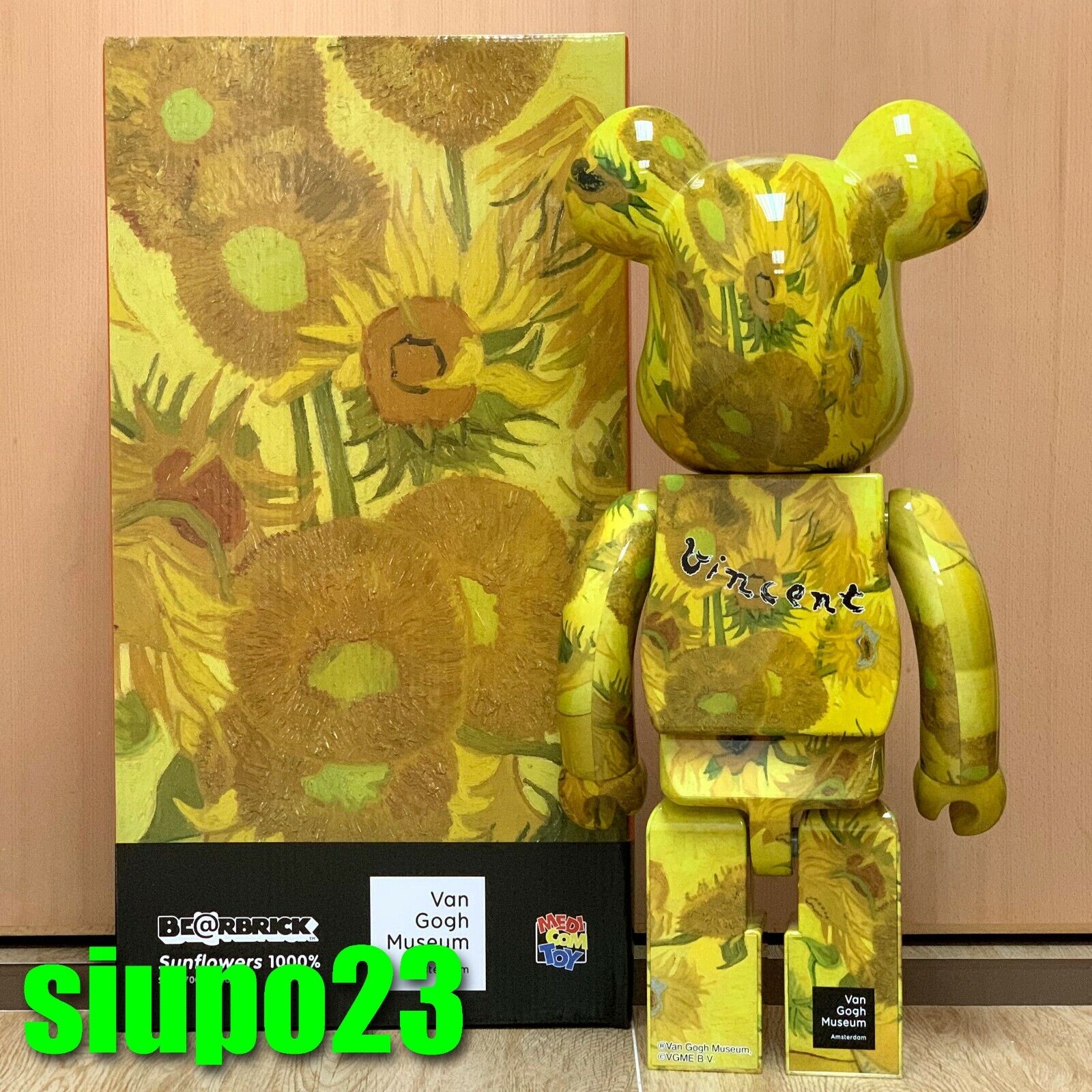 Medicom 1000% Bearbrick ~ Vincent Van Gogh Be@rbrick Sunflowers Version