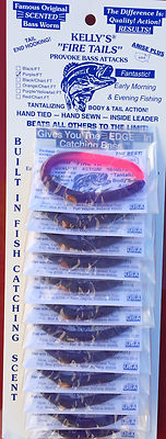 Kelly's Firetail Worm Full card ''rubber worms'' 12 Purple Firetail FT