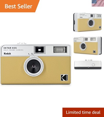 EKTAR H35 Half Frame Film Camera, 35mm, Reusable, Focus-Free, Lightweight, Ea...