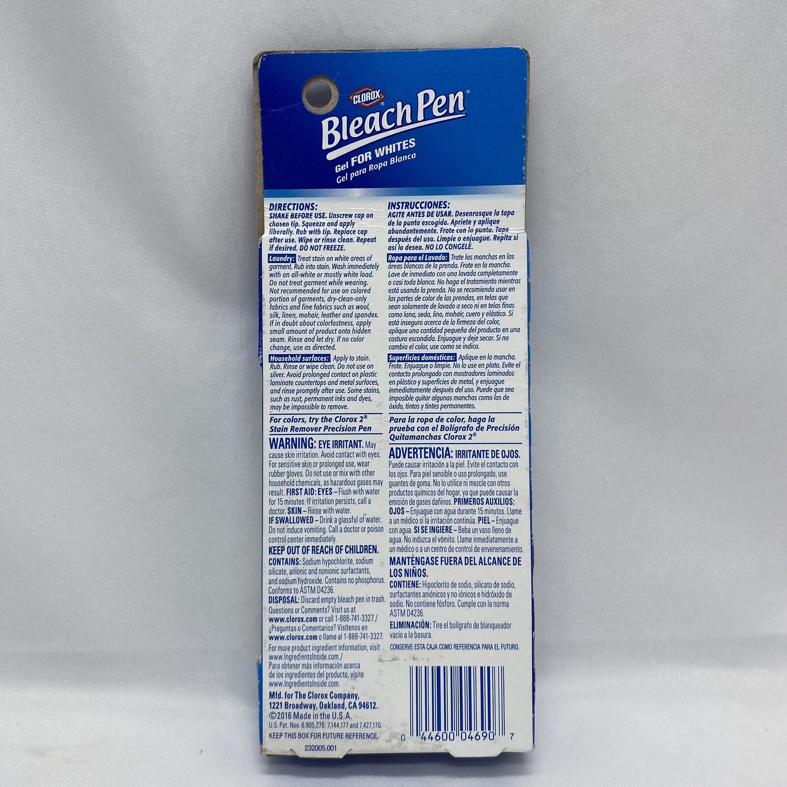 Clorox Bleach Pen 2oz Gel For Whites Dual Tips New NOS Sealed