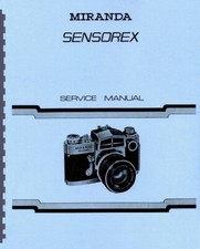 Miranda Sensorex Camera Service  Repair Manual Reprint