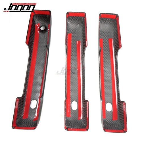 Matte Carbon Exterior Door Handle Trim For Ford Bronco 2021-2024 Raptor Two Door - Picture 7 of 13