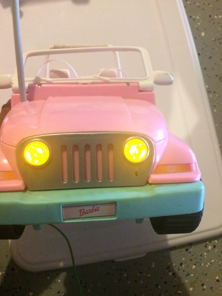 Barbie Vintage Barbie Jeep Wrangler Chrysler Pink Beach 1998 Mattel headLights eBay