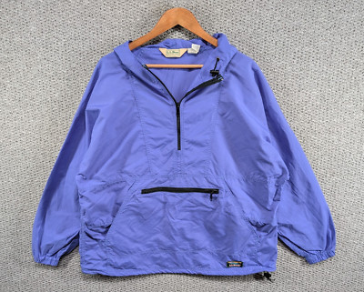 LL Bean Vintage Damen Lila Outdoor Wandern Känguru Windbreaker Regenjacke L