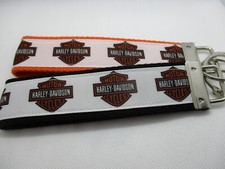 Harley-Davidson Logo Ribbon on Strong Webbing Key Fob Keychain Motorcycles 