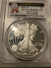 2017-S PCGS PR69DCAM First Strike American Silver Eagle S$1