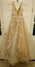 Sherri Hill - 11335 Beaded Embroidered Tulle V Neck A Line Dress - Size 6.  