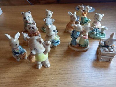 11 Teile gemischt Vintage Albert Kessler, Bunnykins, Albert Price Mäuse/ Bären/Hasen