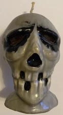 VINTAGE 1970'S SKULL WAX CANDLE RARE HARD TO FIND COLLECTOR'S ITEM