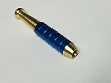 BRASS PIPE MADE IN USA !!!!! BLUE & SOLID BRASS BOWL AND STEM USA* QUALITY*