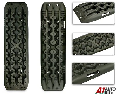 Heavy Duty 4x4 Off Road Recovery Track Ramps Traction Grip Boards 105x30cm - Image 1 of 4