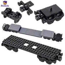 MOC City Creative Train Base Wheel Carriage Building Blocks Bricks Assembled DIY
