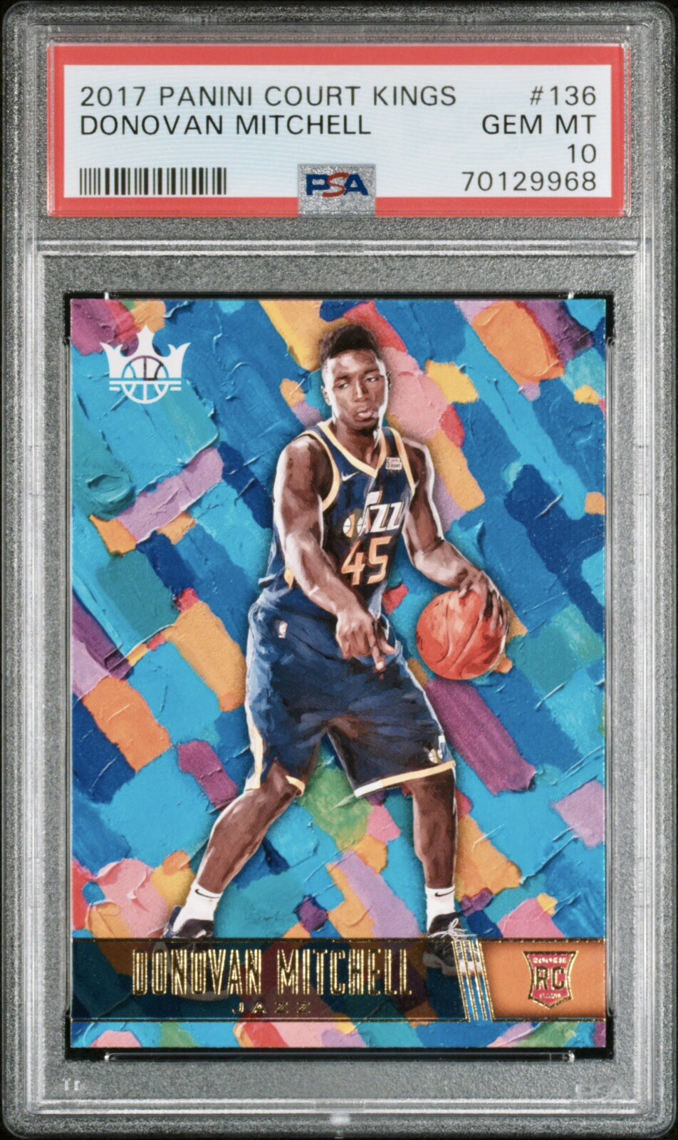 DONOVAN MITCHELL 2017 Panini Court Kings #136 Level II Rookie RC PSA 10 Gem Mint