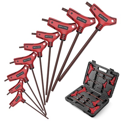 9pcs Thandle Torx Wrench Set S2 Steel Thandle Torx Key Set T10t50 Torx End Thand