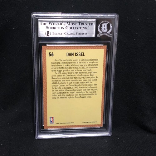 DAN ISSEL NUGGETS SIGNED AUTO 1992-1993 FLEER #56 BAS BECKETT SLABBED *2225 - Picture 2 of 2