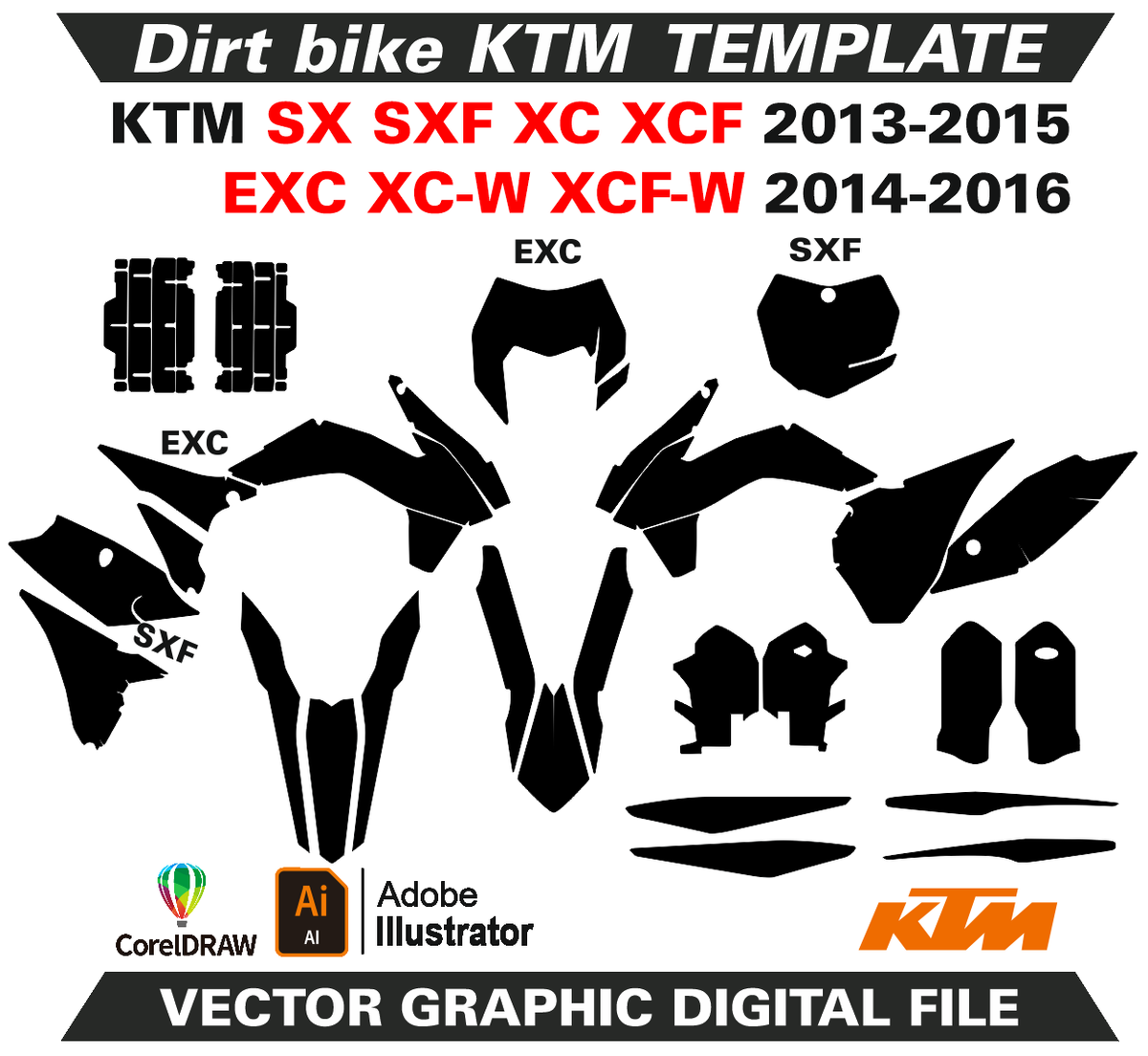 ありがとうございました KTM SX SX-F EXC XC XCF XCW XCF-W EXC-F 125 200 250 300 2011 - 16