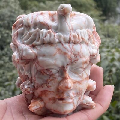 Wholesale Natural medusa Skull Quartz Crystal Skull Carved Decoration Reiki 4in