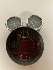 Temp @  Fuel Gauge 4" dia  + Oil Pressure  gauge  @ Amp Guage 2 1/4 dia 