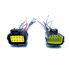 6" ASSEMBLED WATERPROOF 10 PIN ELECTRICAL 1.8MM AWG WIRE CONNECTOR PLUG