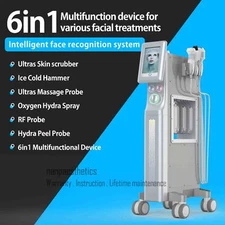 6in1 Microcurrent Hydra Dermabrasion Water Peeling Facial Skin Beauty Machine