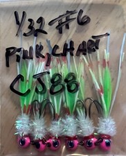 Hand Tied Hackle Tail Crappie Jigs Made in The USA 1/32 Oz #8, 6, & 4 Hook