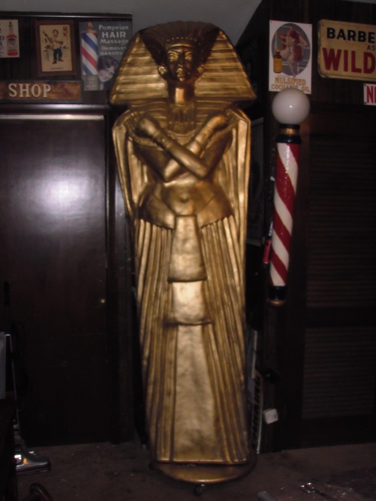 EGYPTIAN SARCOPHAGUS OF KING TUT EIGHT FOOT EGYPTIAN STATUE eBay