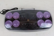 Conair Ion Shine Hot Rollers Large Jumbo Purple 12 Clips Hair Beauty Salon