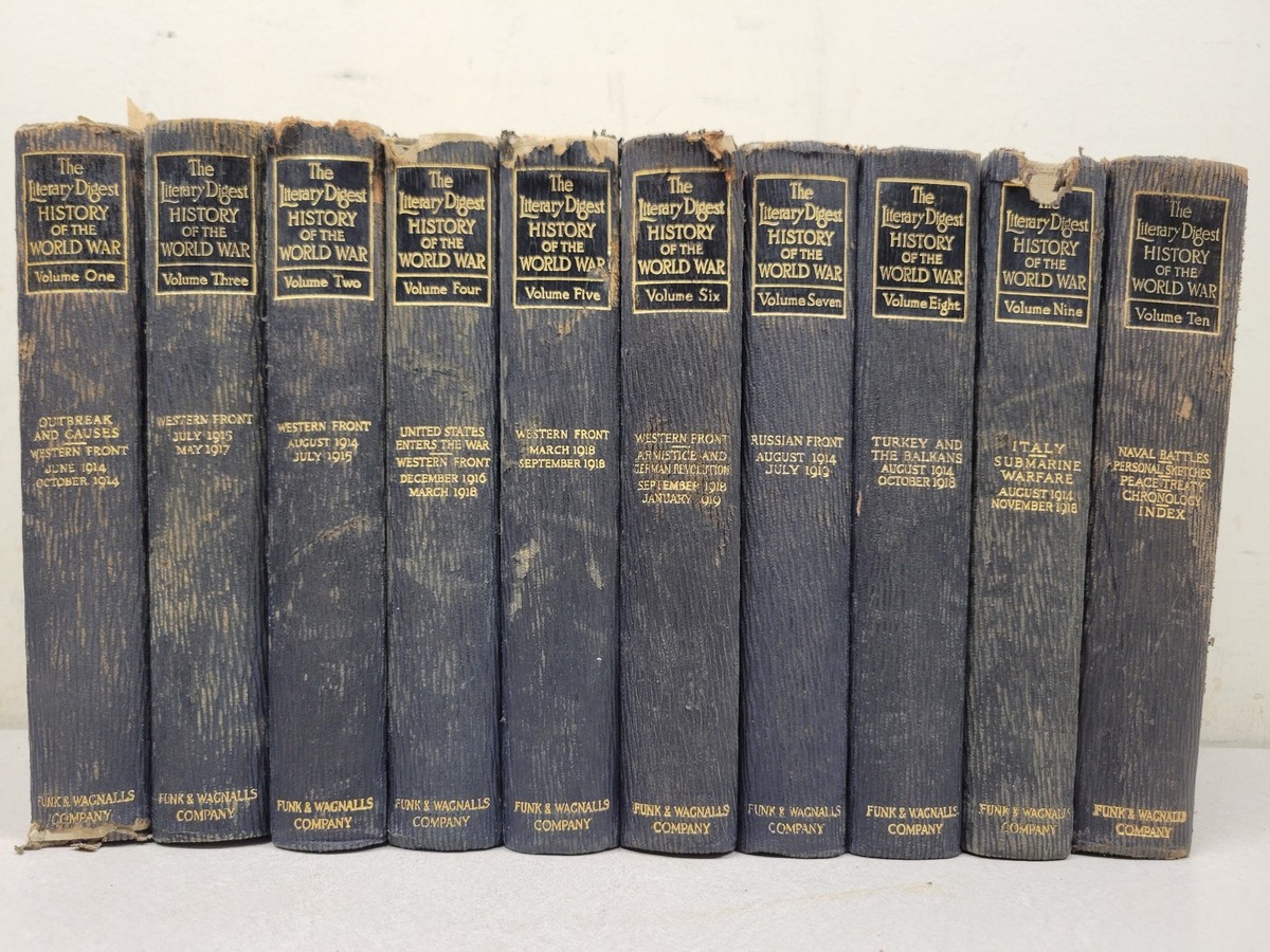 10 Volume Set The Literary Digest History of The World War Francis