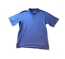 Ralph Lauren Polo Golf Shirt Blue Short Sleeve 100  Cotton Men  s Size XL