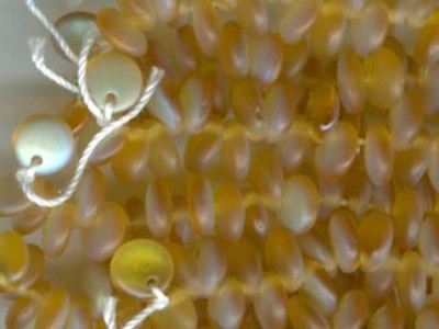 Lentils Round Flat Dangling Roundel Saucer Czech Glass Beads M1006AB