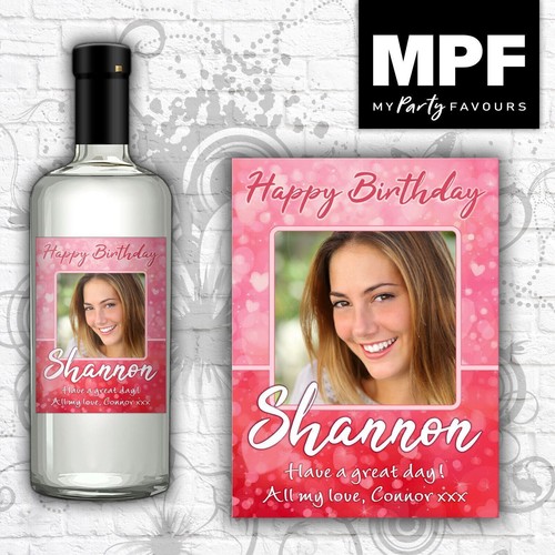 Personalised Birthday Photo Wine Gin Vodka Bottle Label - 18th 21st 30th 40th - Picture 11 of 24