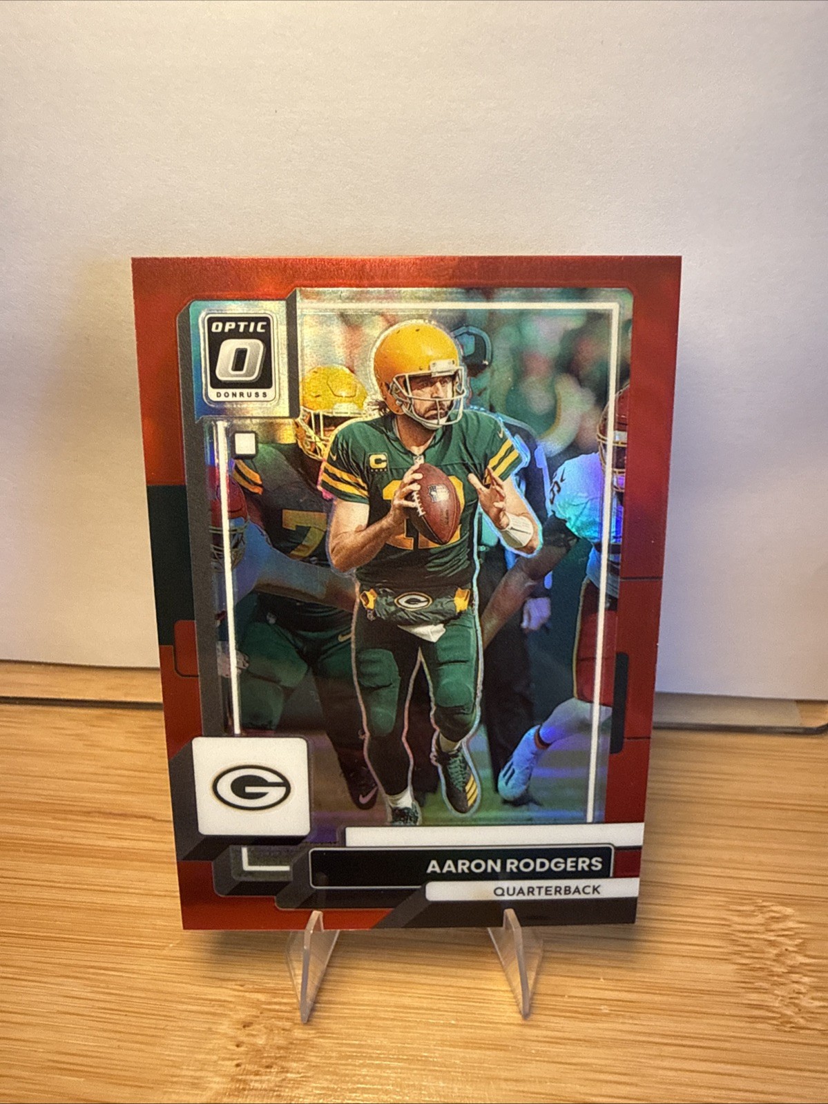 2022 Panini Donruss Optic - Aaron Rodgers #70 Red Prizm /99 GOAT HOF Packers