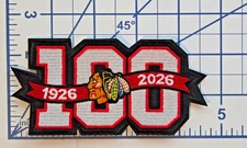 Chicago Blackhawks 4 1/2" 100 Seasons Iron On Embroidered Patch ~Free Tracking!