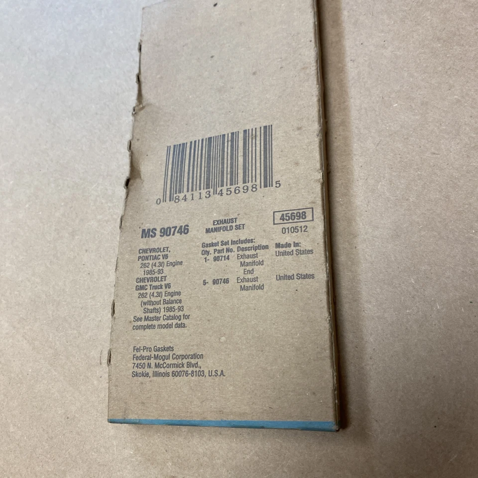 Conjunto de junta coletora de escape NOS Fel-pro MS90746! F+S! - Imagem 3 de 4