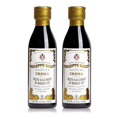Giusti Balsamic Vinegar of Modena Glaze 8.45 Fl Oz Pack of 2 Authentic Italian