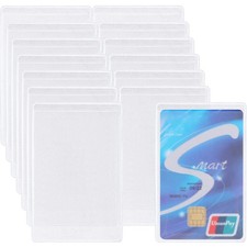 100 Pack Clear Card Holder Sleeves 9.3 x 6 cm/ 3.7 x 2.3 inch, Frosted 