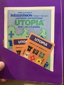 Intellivision - Utopia - Complete In Box w/ Manual & Overlays - Tested & Working