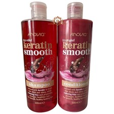 2X Anovia Keratin Smooth Shampoo And Conditioner Duo Pack 500ml For Ultimate 7.65 per litre
