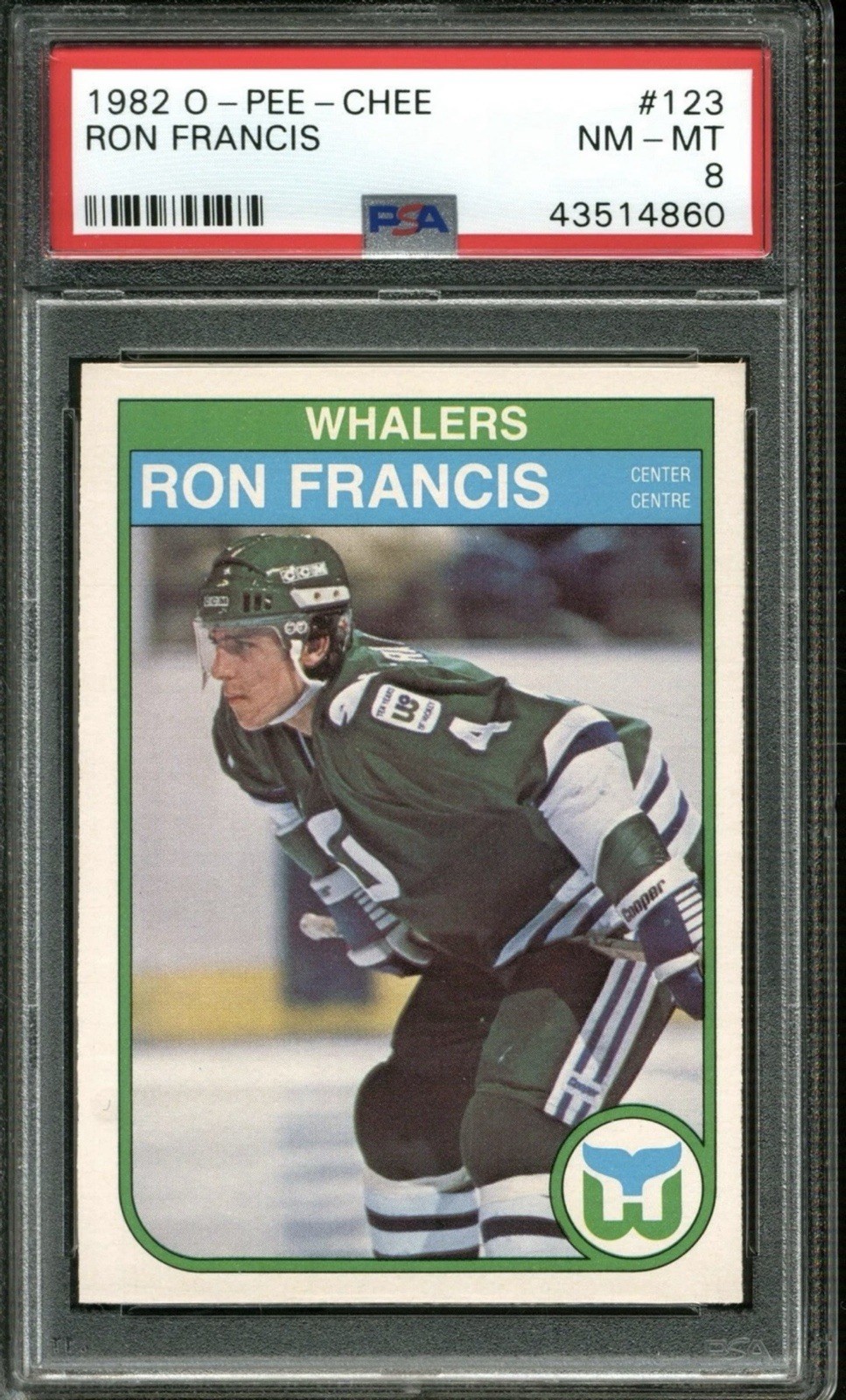 1982-83 O-Pee-Chee - Ron Francis #123 (RC) PSA 8 Pittsburgh Penguins HOF 
