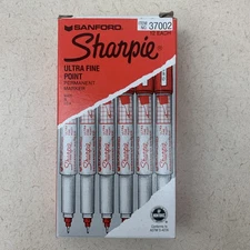 NEW VTG Sharpie Ultra Fine Point Permanent Marker New Old Stock Red 1 Pen
