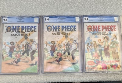 Shueisha One Piece Color Walk 1 & 2 Set Japanisch 2001 CGC 9.6/9.4/9.4 1st Print